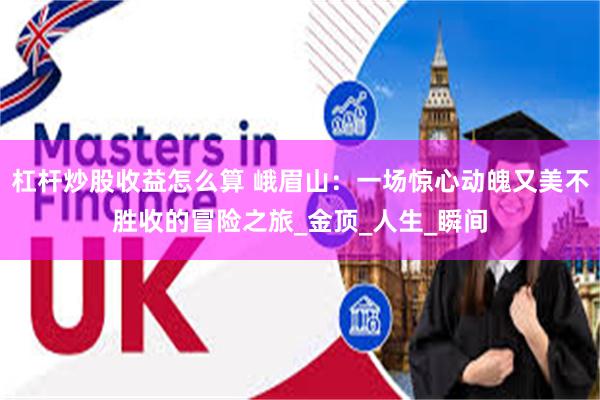 杠杆炒股收益怎么算 峨眉山：一场惊心动魄又美不胜收的冒险之旅_金顶_人生_瞬间