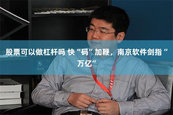 股票可以做杠杆吗 快“码”加鞭，南京软件剑指“万亿”