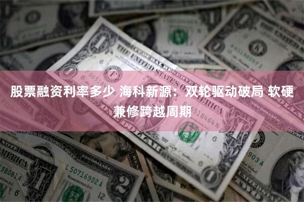 股票融资利率多少 海科新源：双轮驱动破局 软硬兼修跨越周期